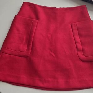Express Vibrant Red Mini Skirt